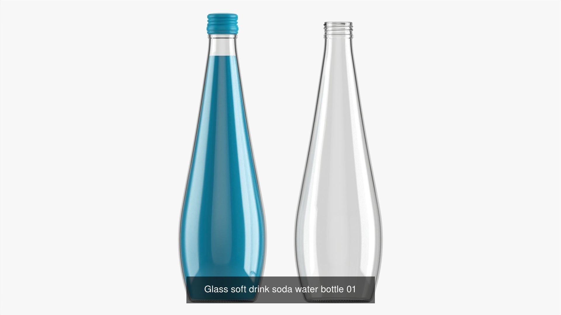Glass soft drink bottles Vol1 3D Model Collection_1