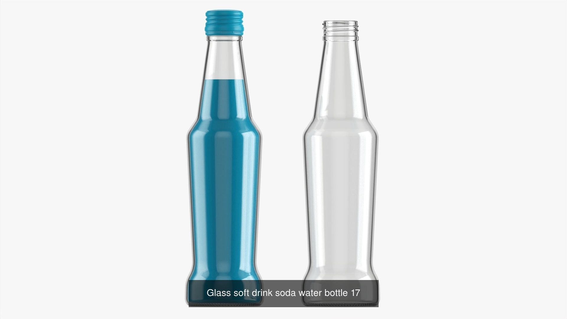Glass soft drink bottles Vol1 3D Model Collection_9