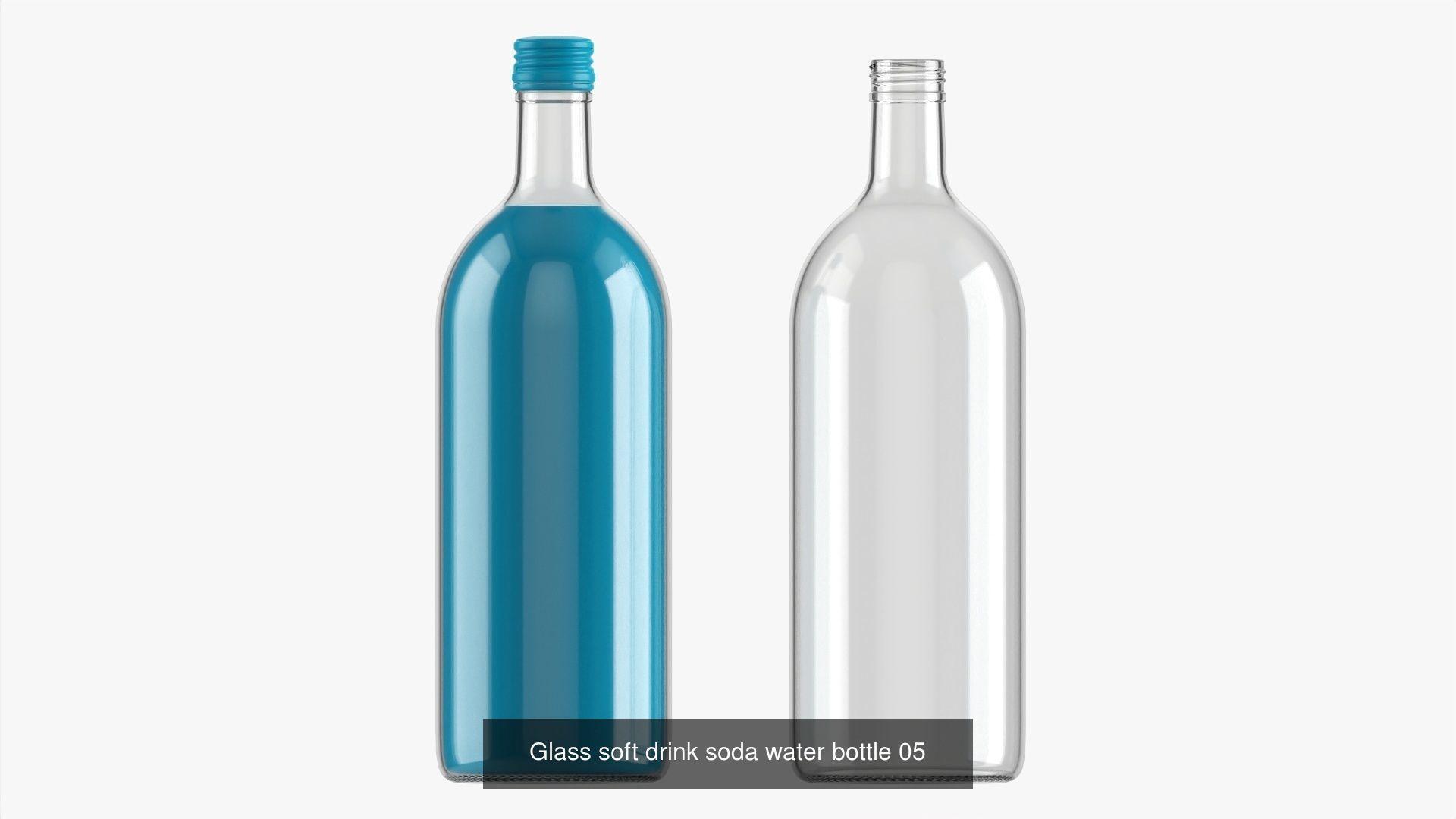 Glass soft drink bottles Vol1 3D Model Collection_4