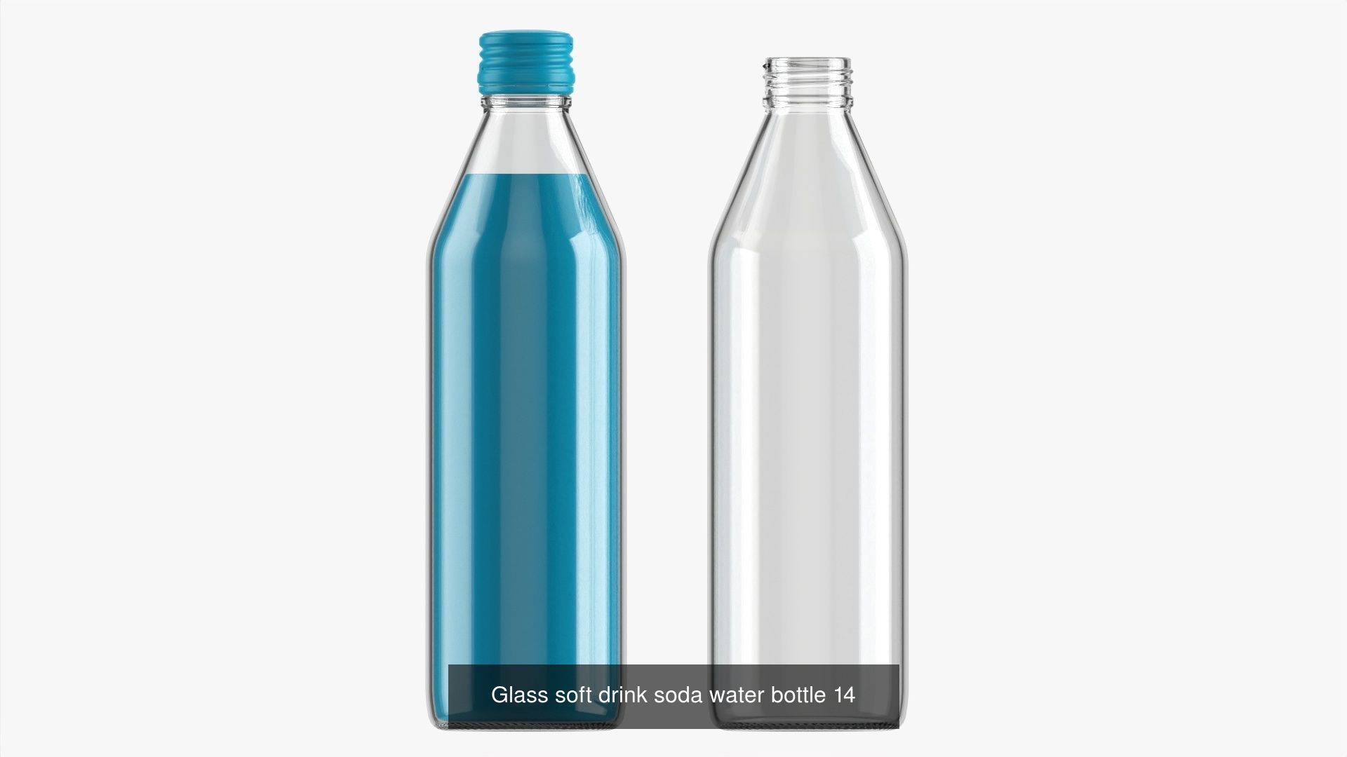 Glass soft drink bottles Vol1 3D Model Collection_7