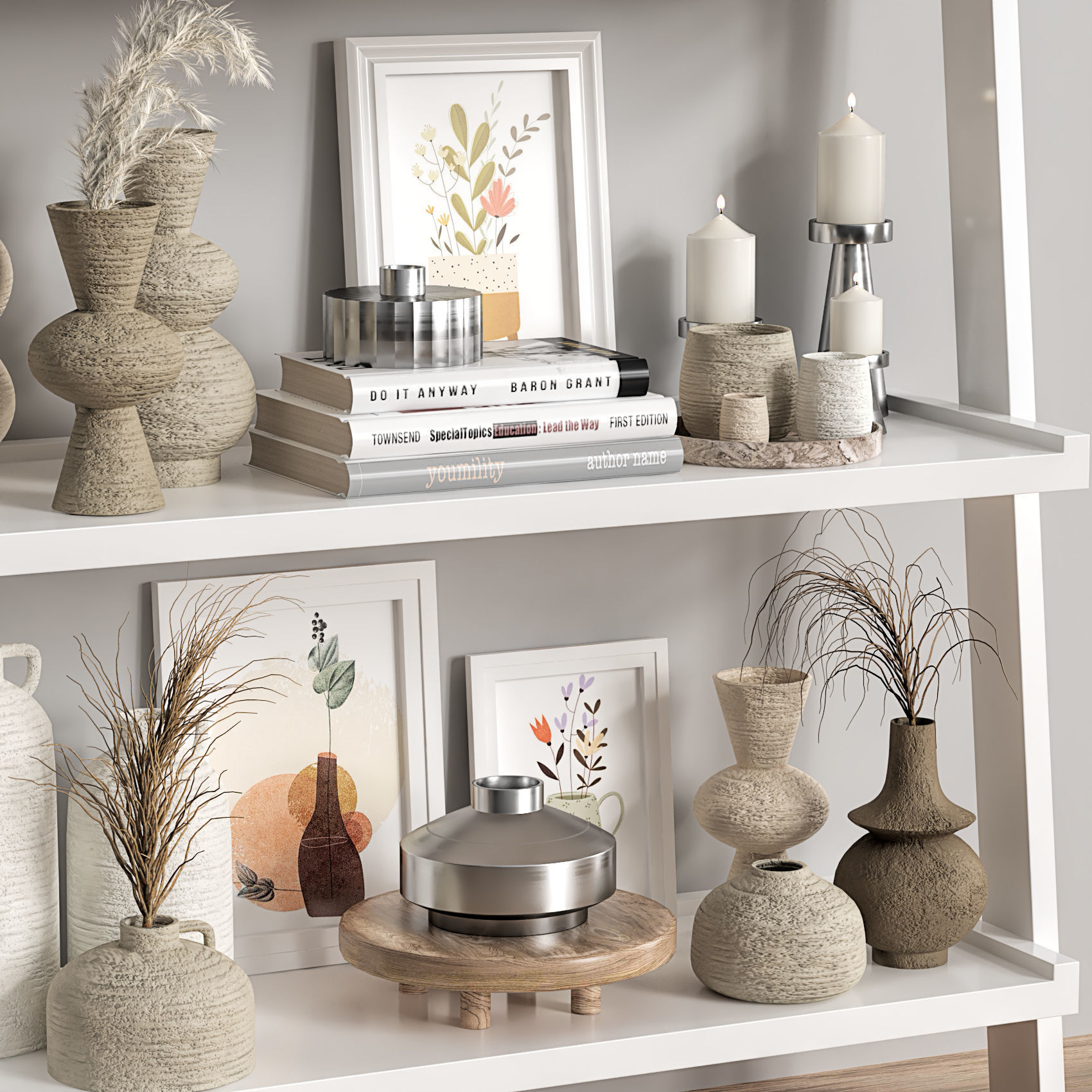 Decorative shelf 03 3D model_1