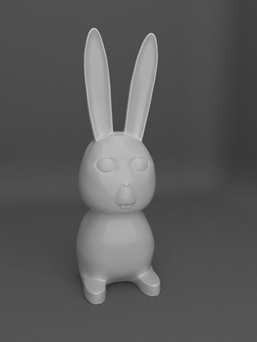 rabbit piggy bank Low-poly 3D model