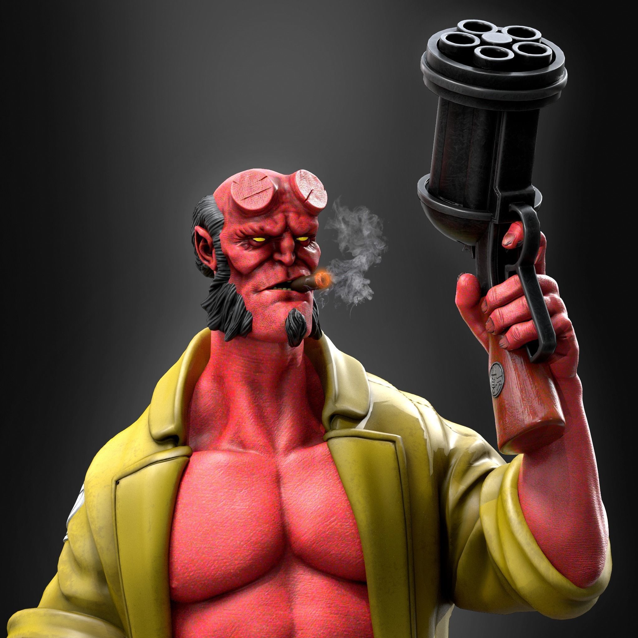 Hellboy Statue 3D print model_3