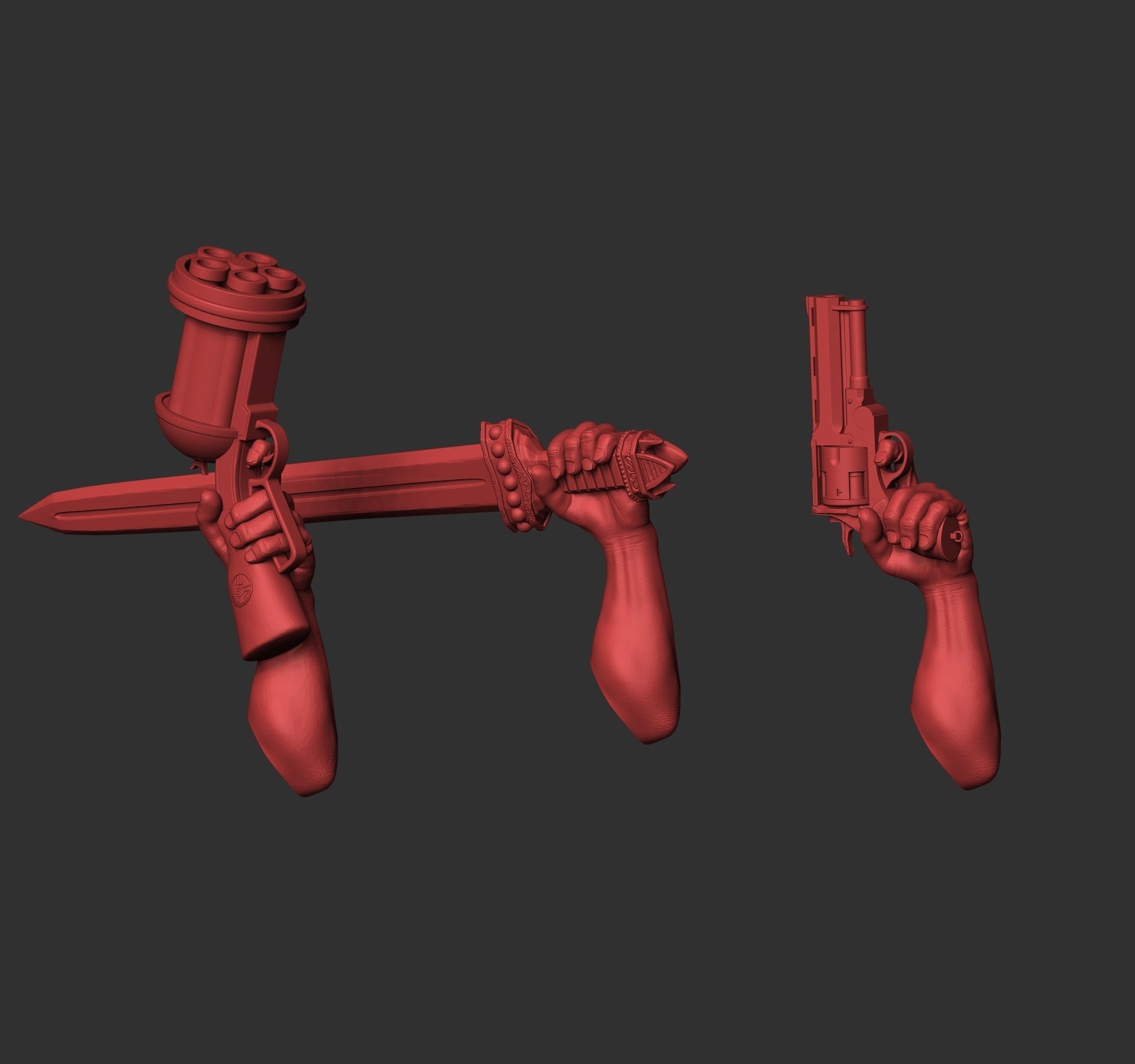 Hellboy Statue 3D print model_23