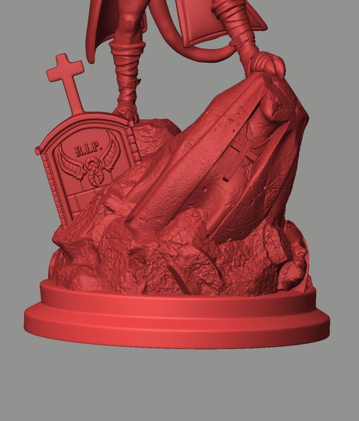 Hellboy Statue 3D print model_19