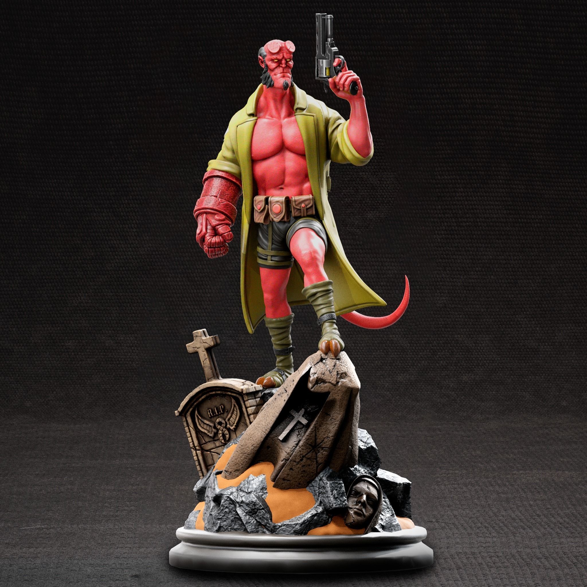 Hellboy Statue 3D print model_4