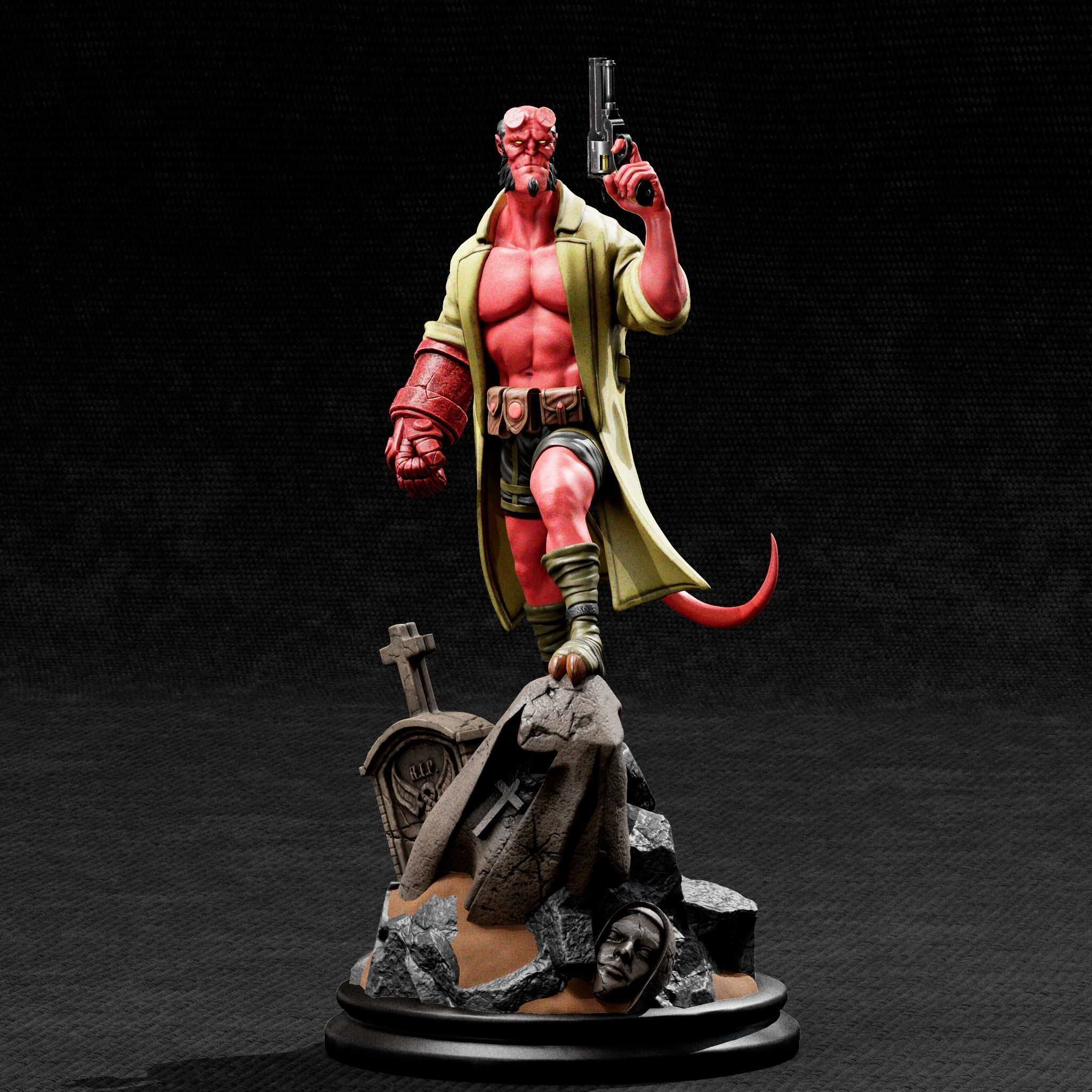 Hellboy Statue 3D print model_5