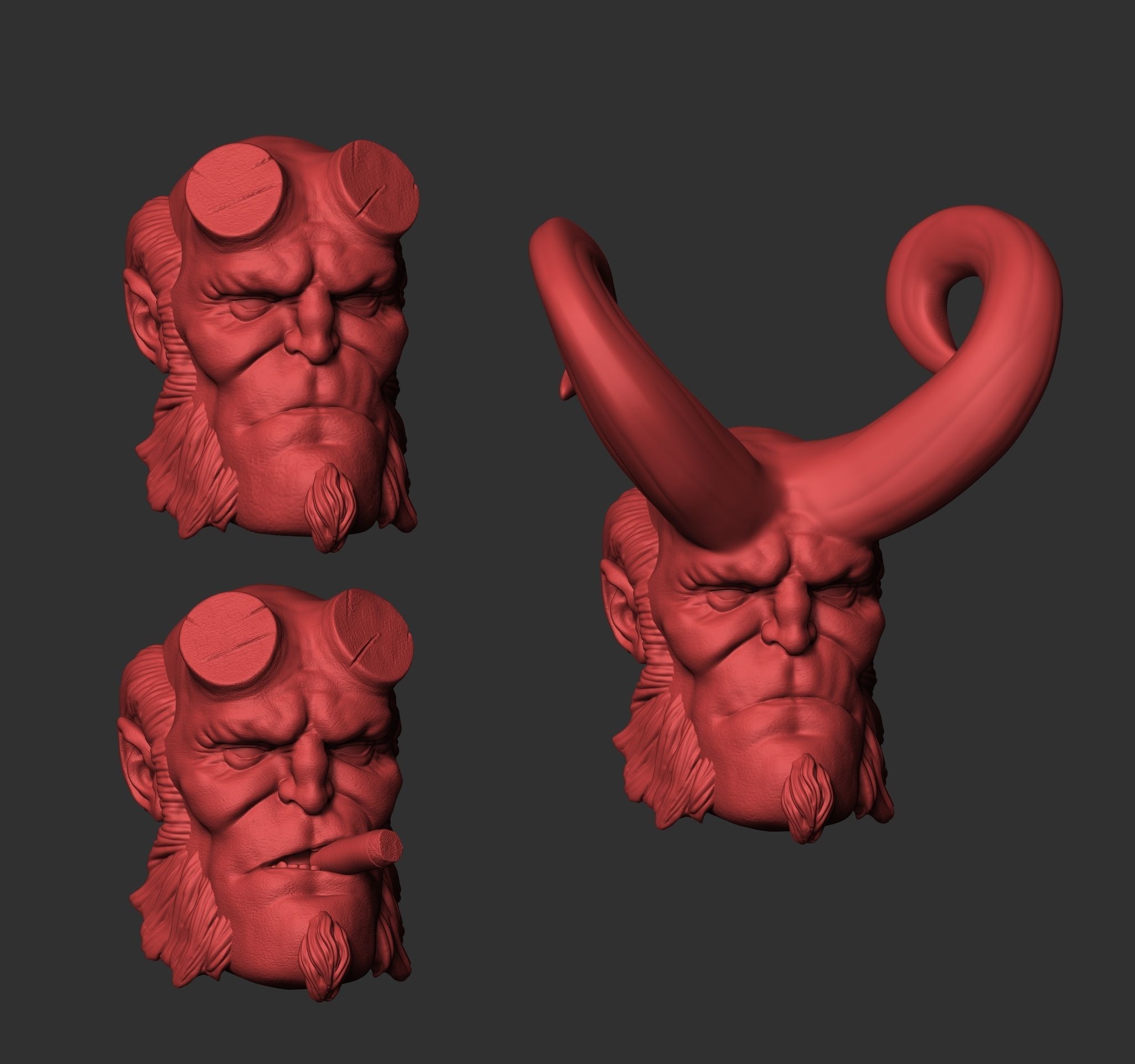 Hellboy Statue 3D print model_22