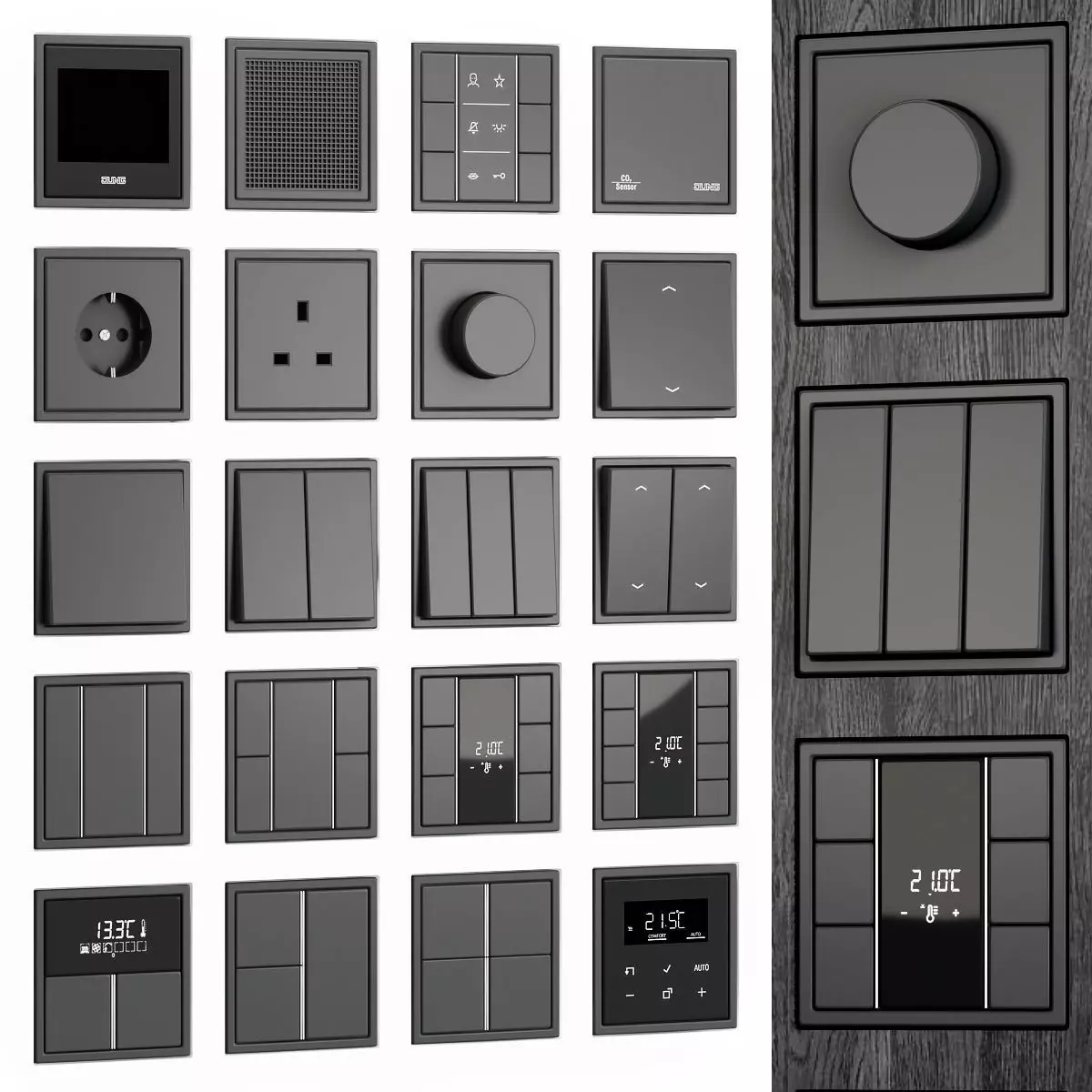 JUNG LS zero black 1 3D model_0