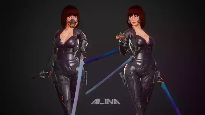Cyberpunk Alina Robot