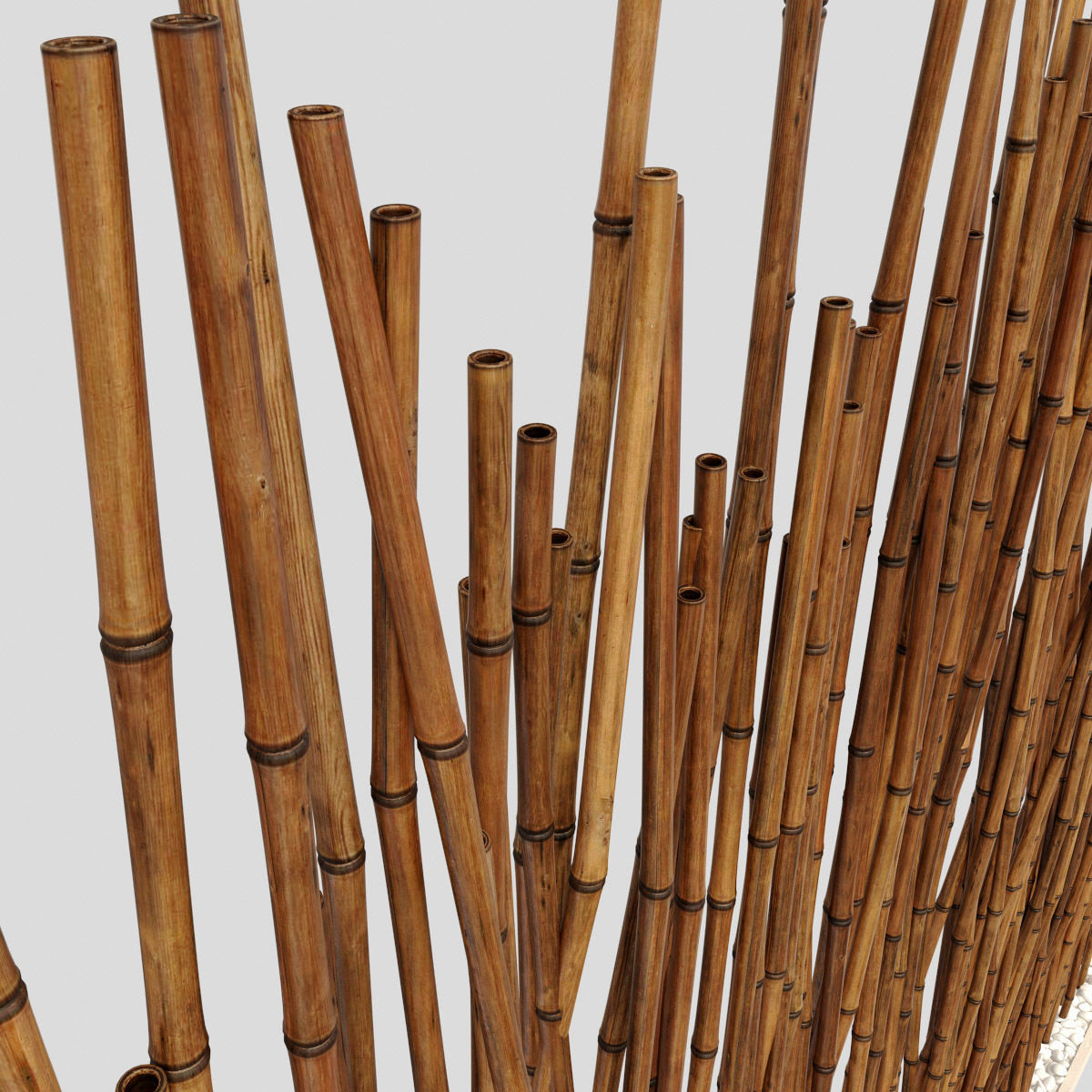 Bamboo low  decor pebble n1 3D model_10