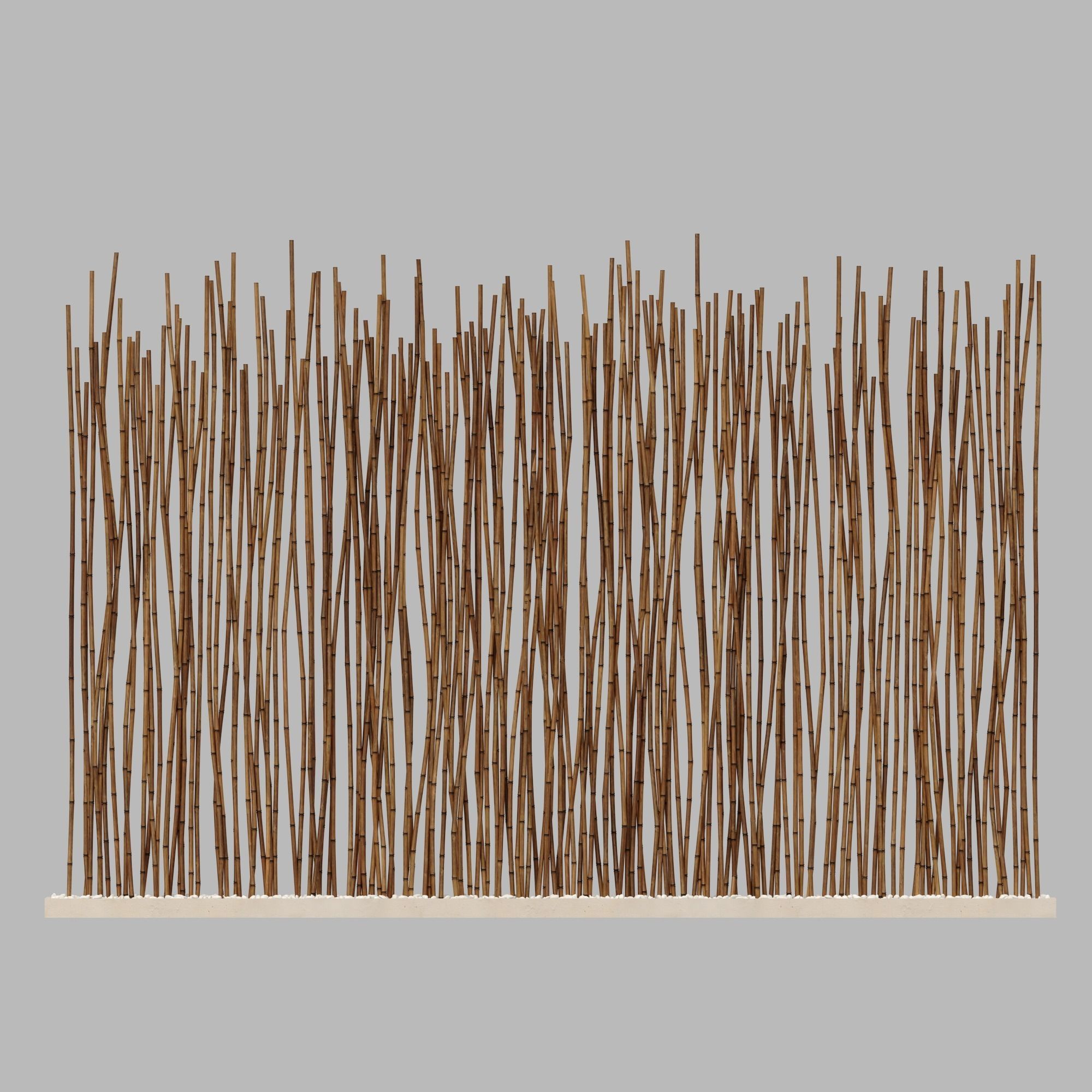 Bamboo low  decor pebble n1 3D model_11