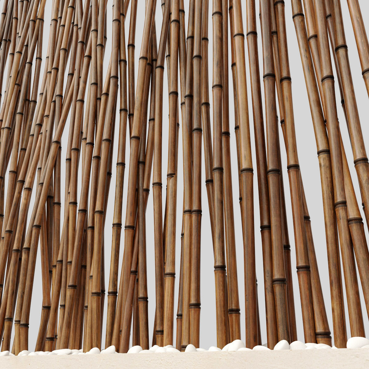 Bamboo low  decor pebble n1 3D model_6