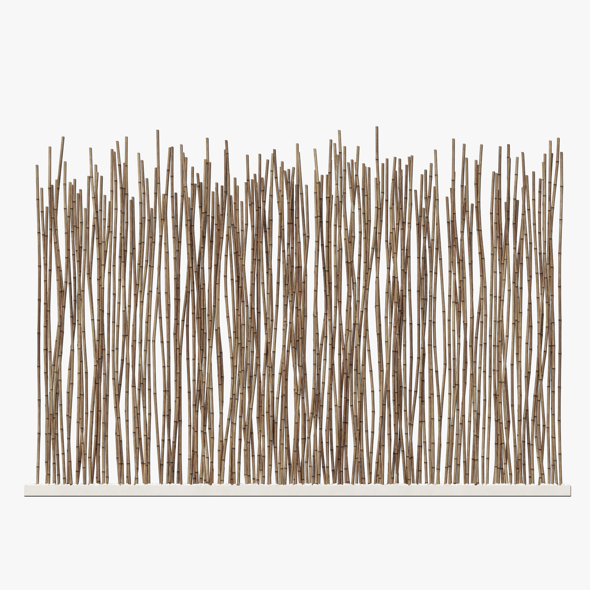 Bamboo low  decor pebble n1 3D model_12