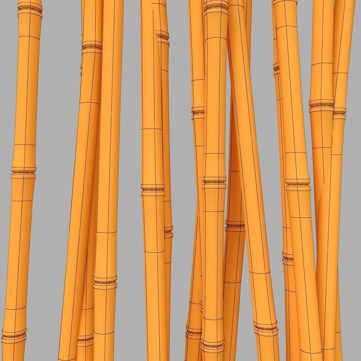 Bamboo low  decor pebble n1 3D model_21