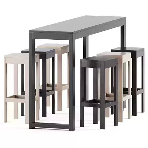 High Table and Bar Stool Na Xemena by Gandia Blasco