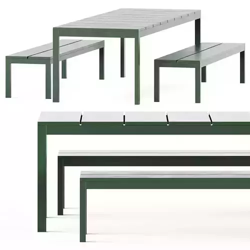 Table and Bench Na Xemena by Gandia Blasco