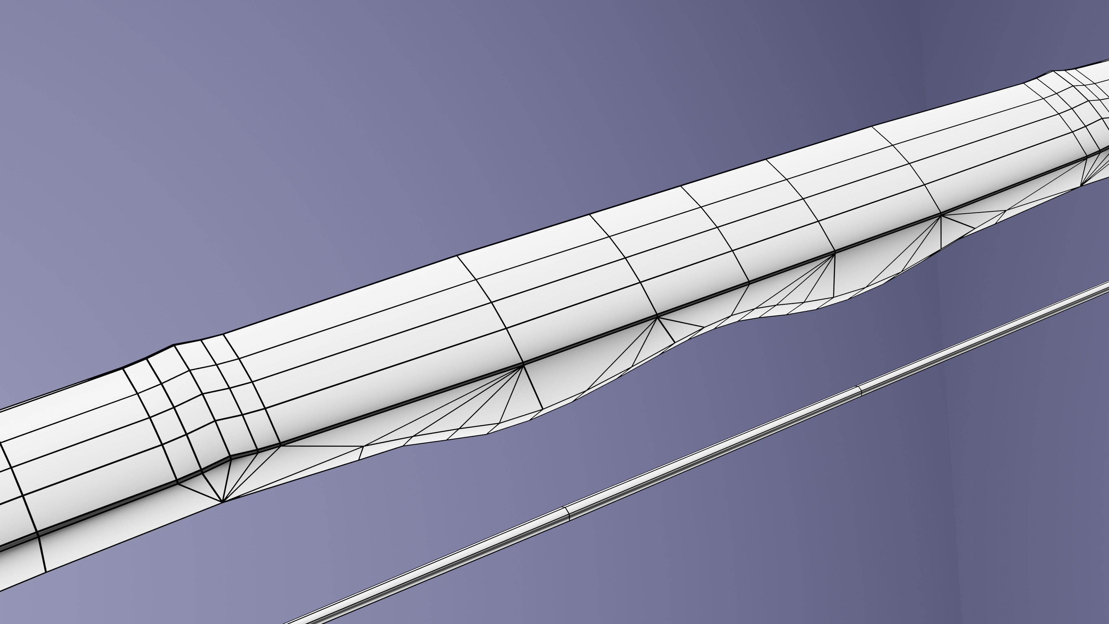 Bow with bamboo backing Low-poly 3D model_9