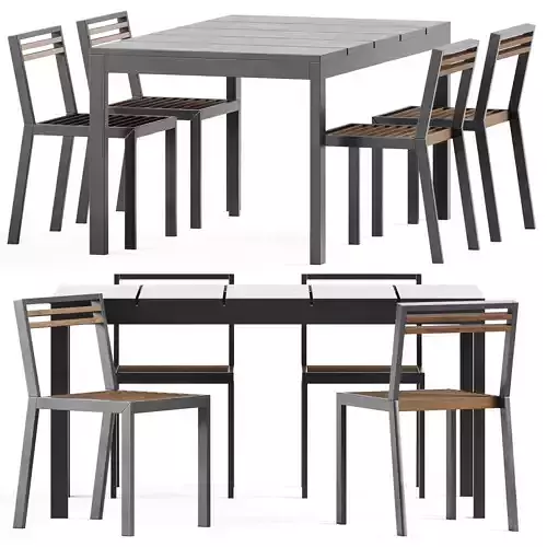 Table Na Xemena and Chair Dna Teak by Gandia Blasco