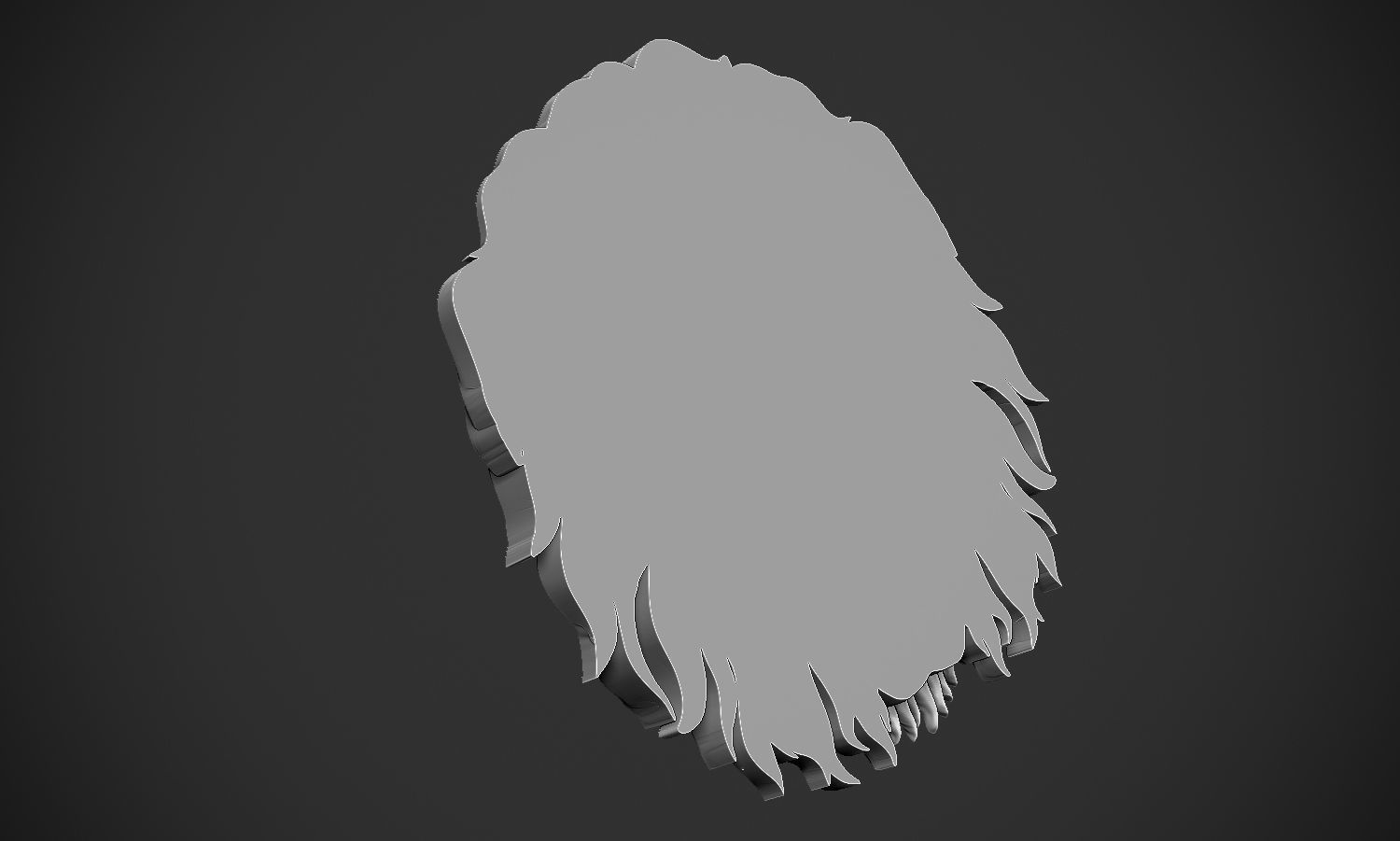 Lion Head Relief 3D print model_6