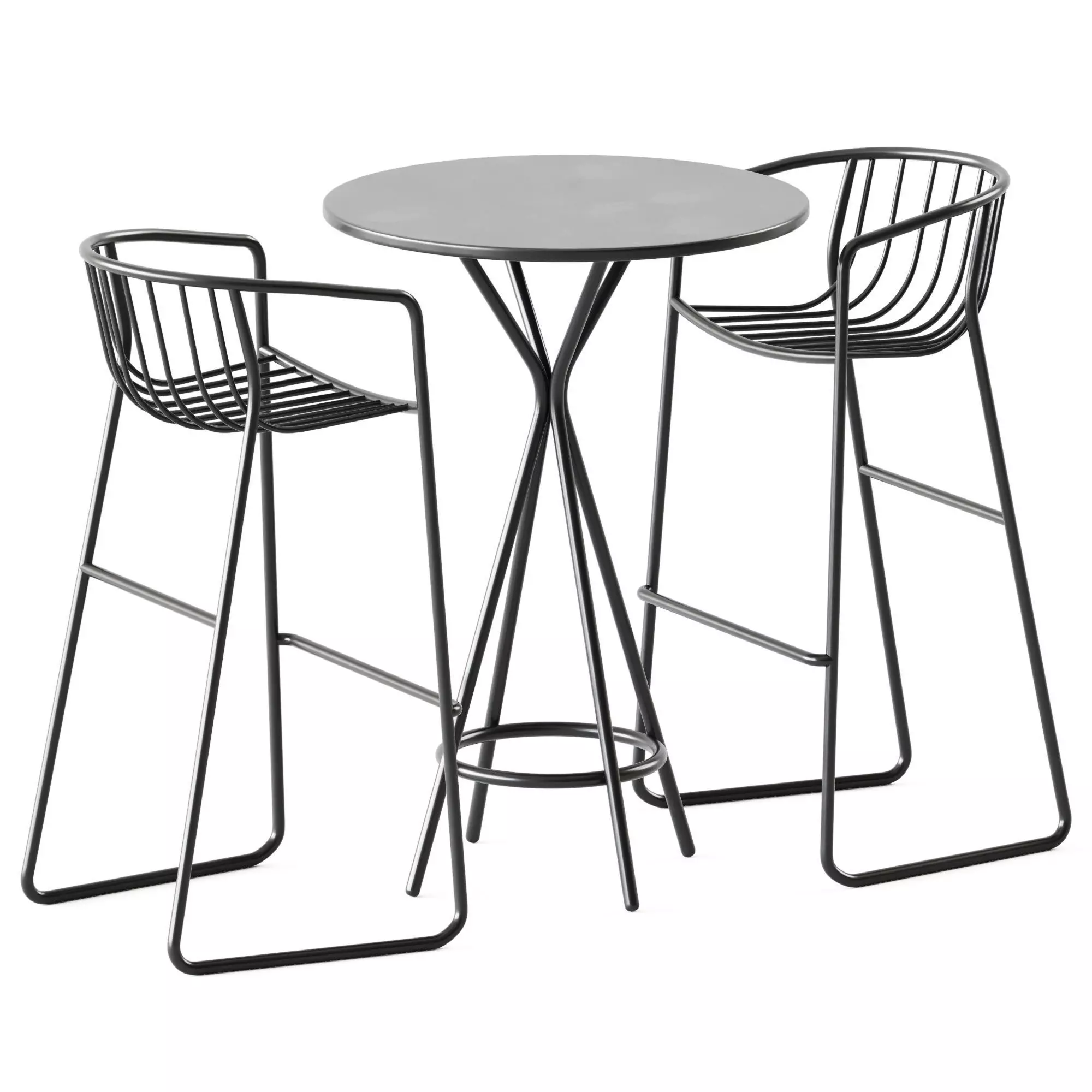 High Table by Brunner and Bar Stool Randa ST by Arrmet 3D model
