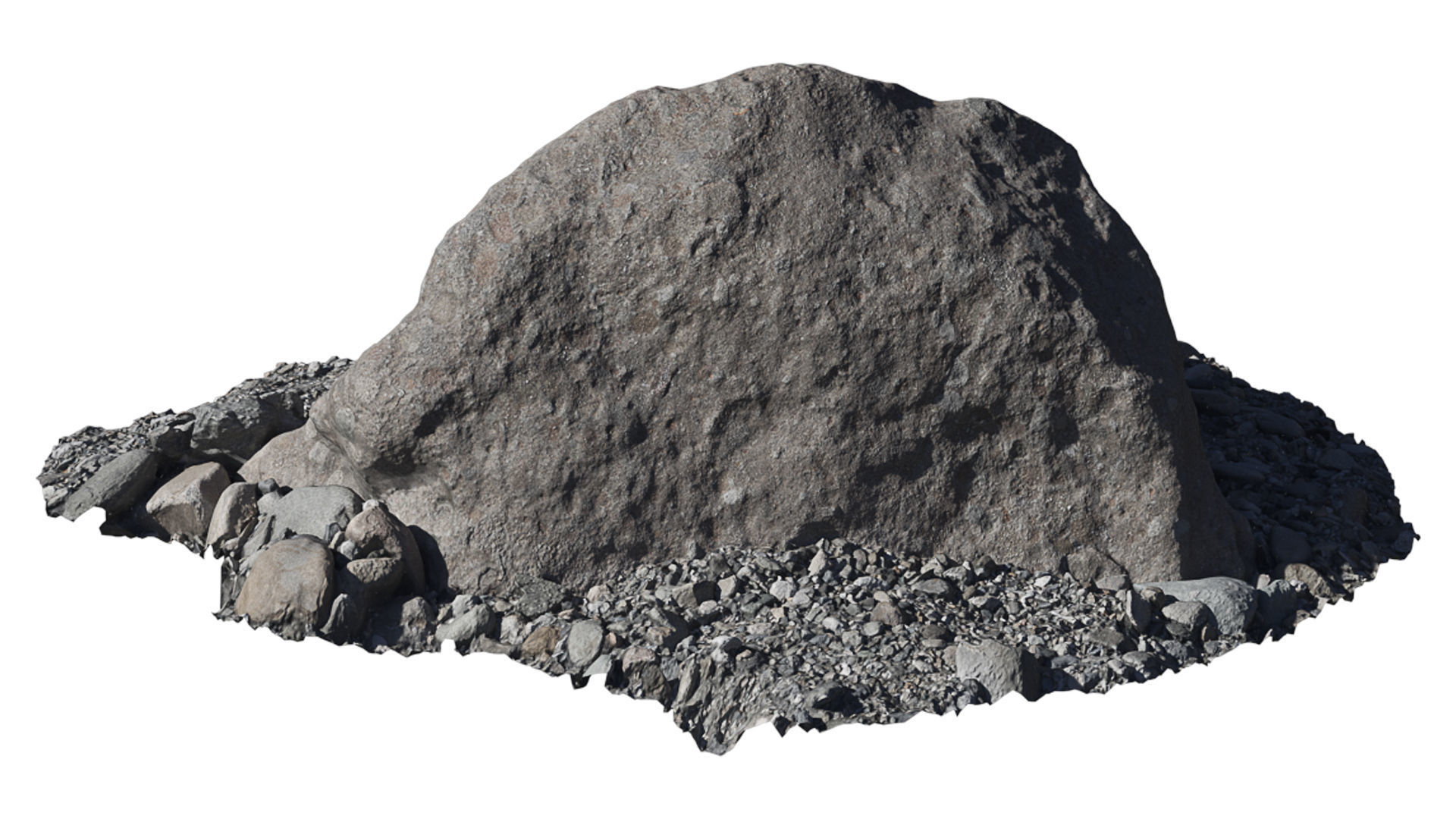 Beach Rock Low-poly 3D model_12