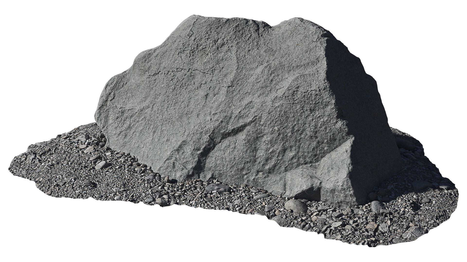 Beach Rock Low-poly 3D model_9