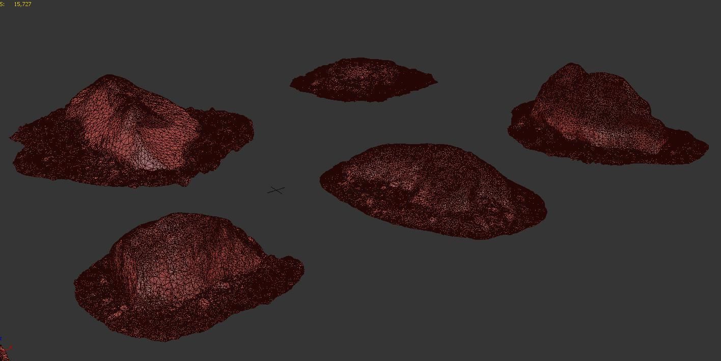 Beach Rock Low-poly 3D model_18