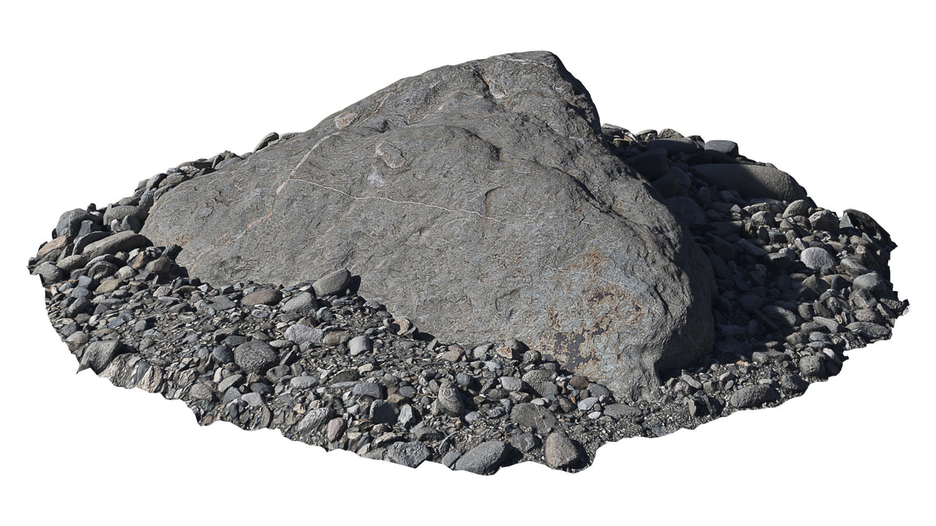 Beach Rock Low-poly 3D model_14