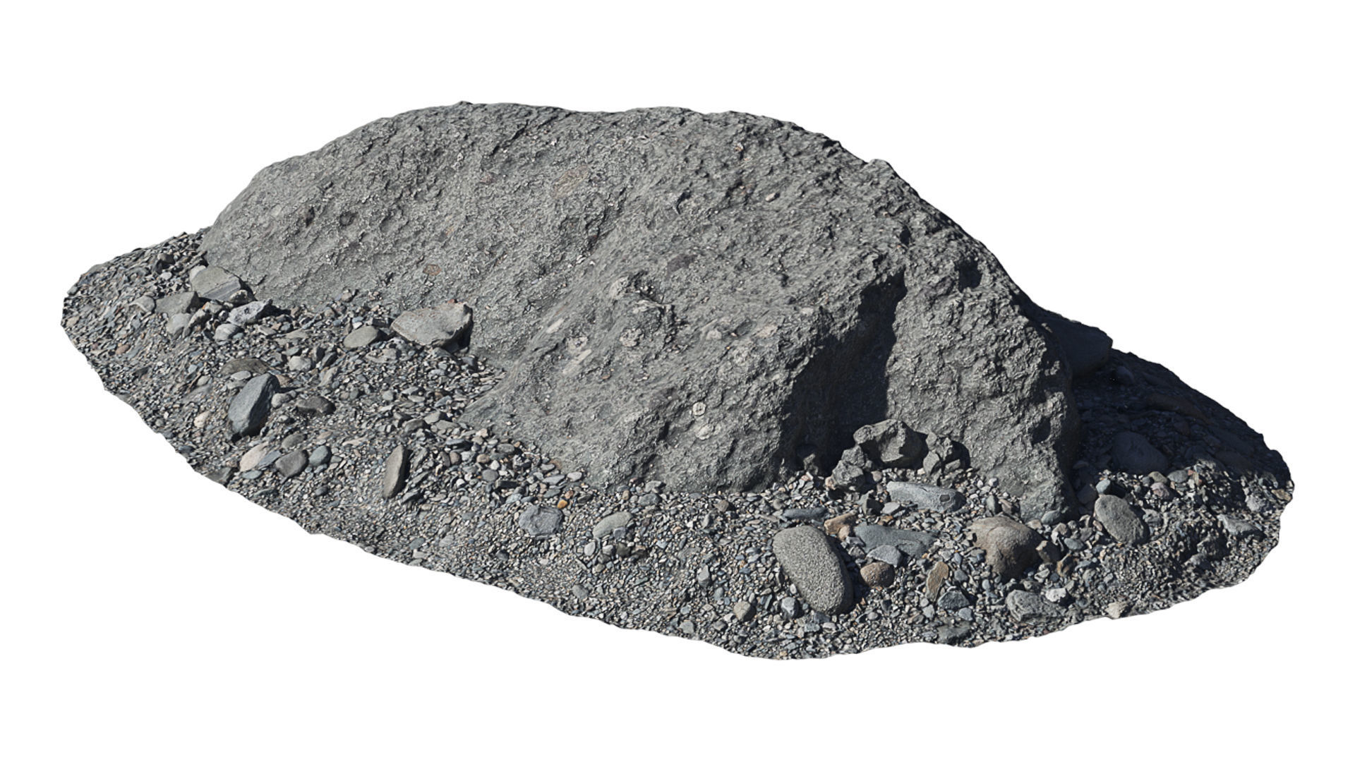 Beach Rock Low-poly 3D model_10