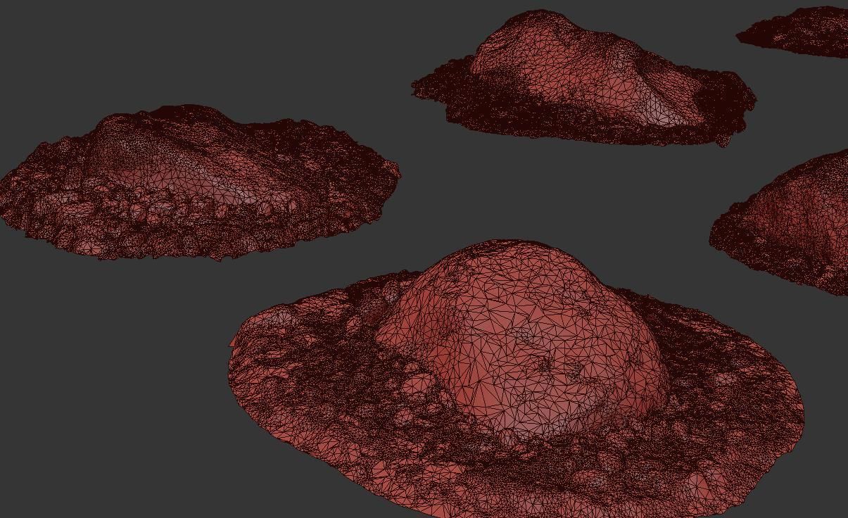 Beach Rock Low-poly 3D model_17