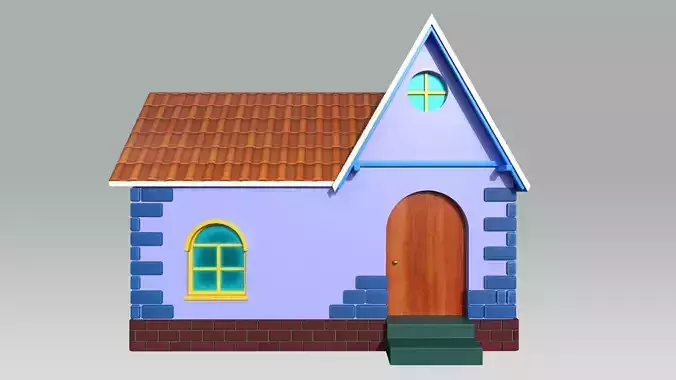 Stylish 3D Cartoon House