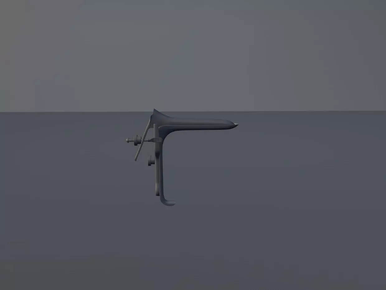 Vaginal Speculum  Animated 3D model_0