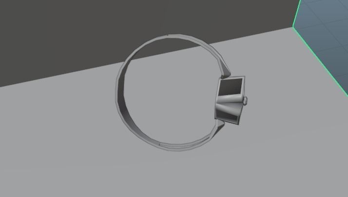 Ring with black glass and diamond 3D model_4