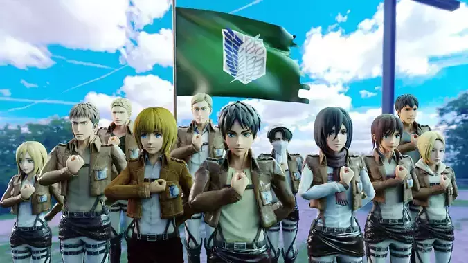 All Attack on Titan Characters- Rigged and textured