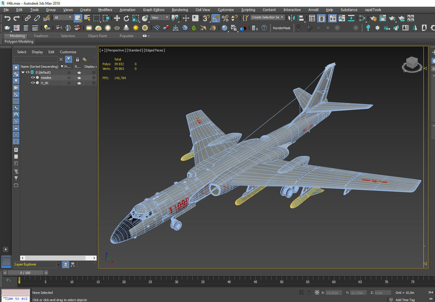 Xian H-6 K 3D model_11