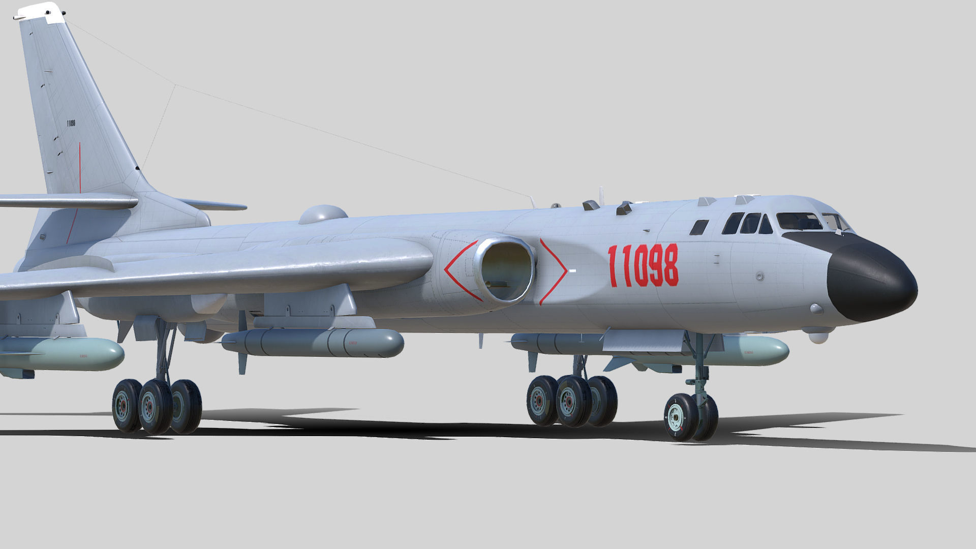 Xian H-6 K 3D model_8