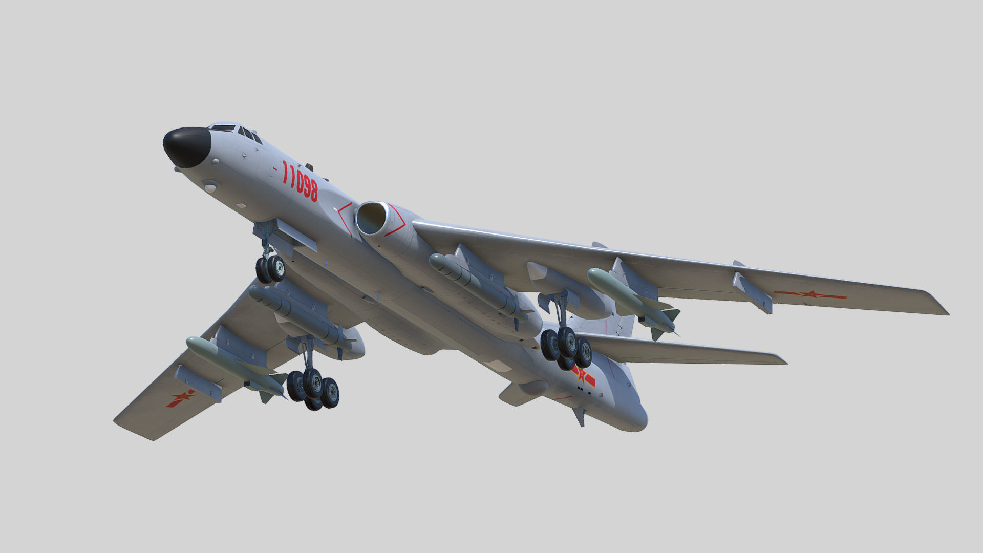 Xian H-6 K 3D model_3