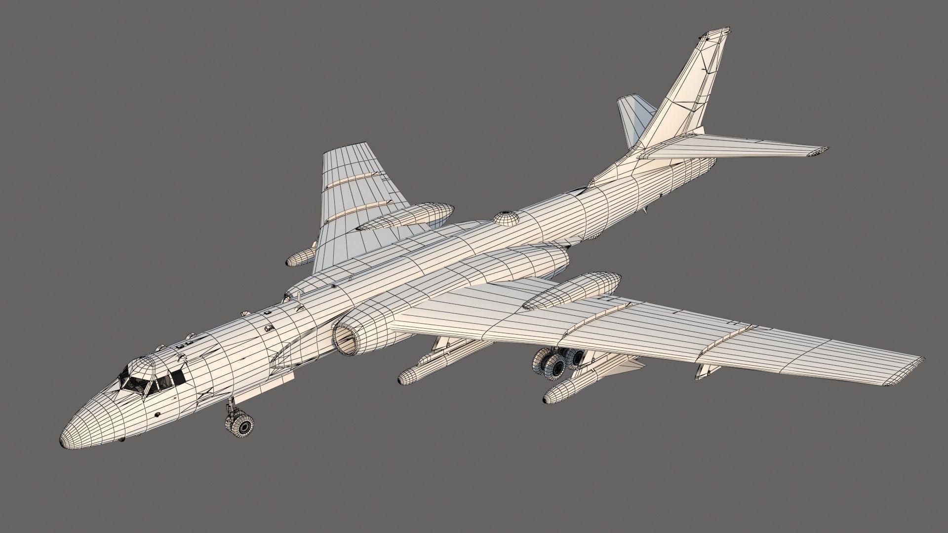 Xian H-6 K 3D model_14