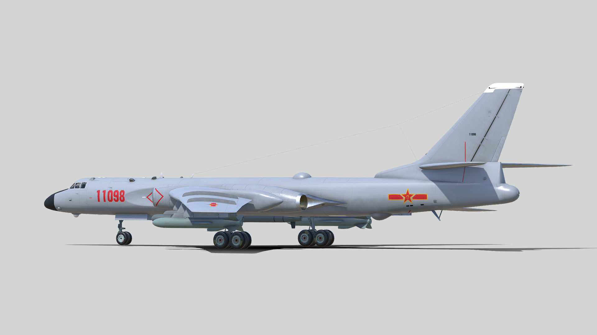 Xian H-6 K 3D model_6