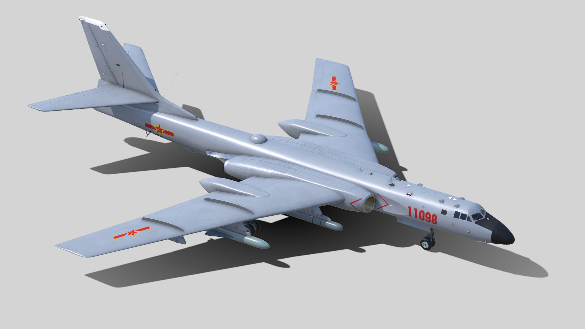 Xian H-6 K 3D model_7