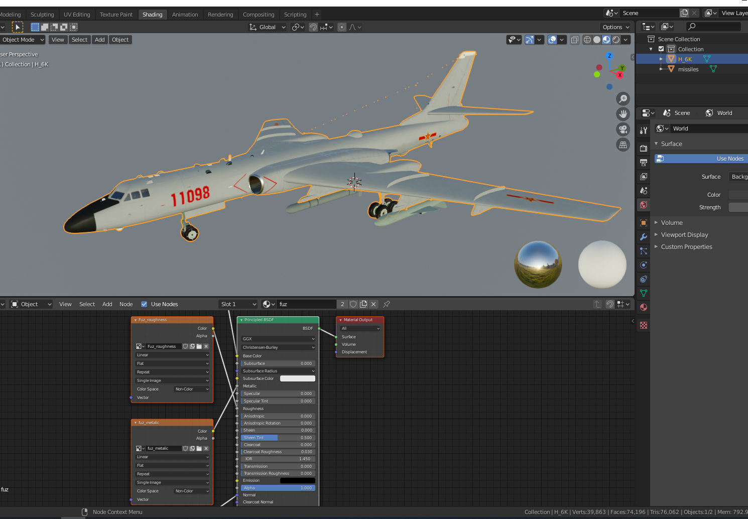 Xian H-6 K 3D model_10