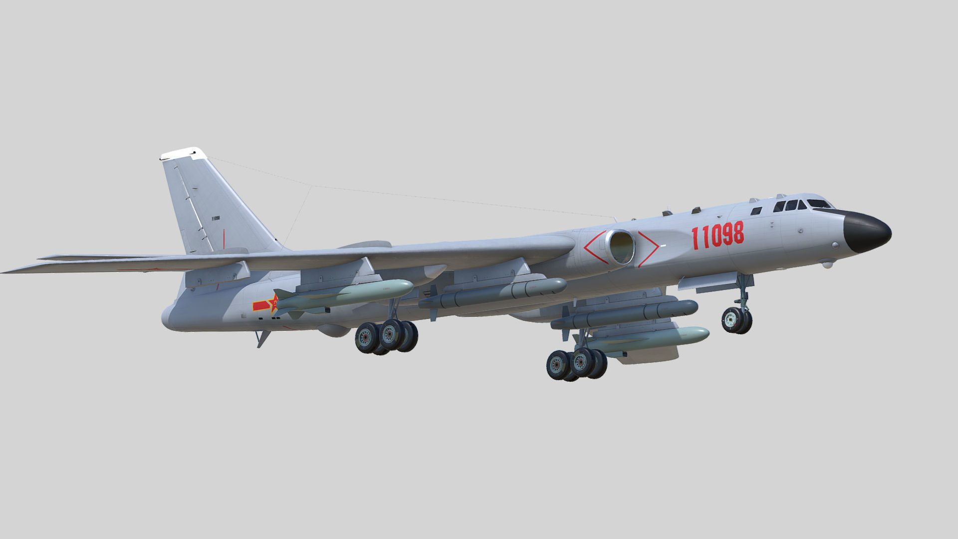Xian H-6 K 3D model_1