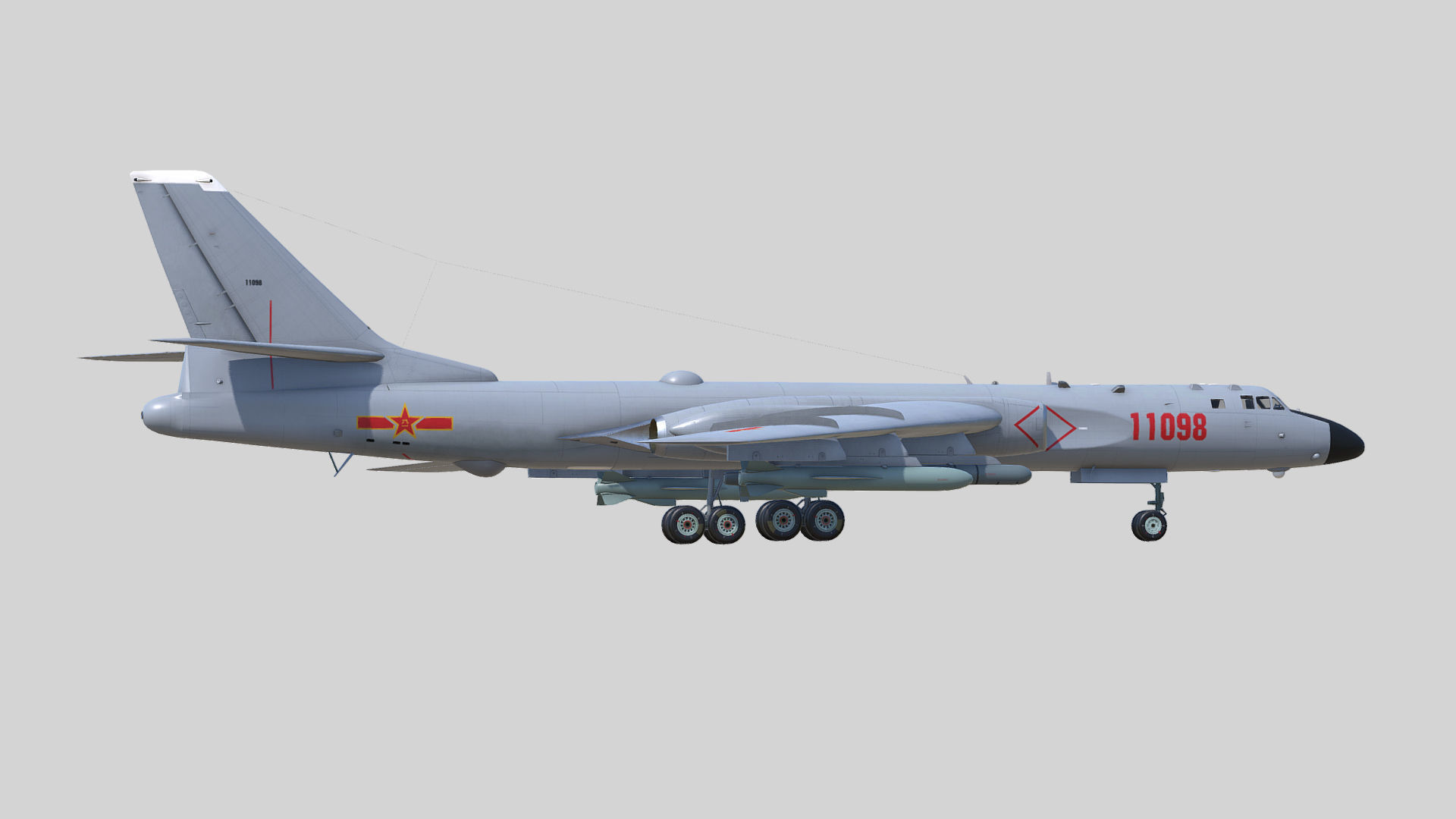 Xian H-6 K 3D model_2