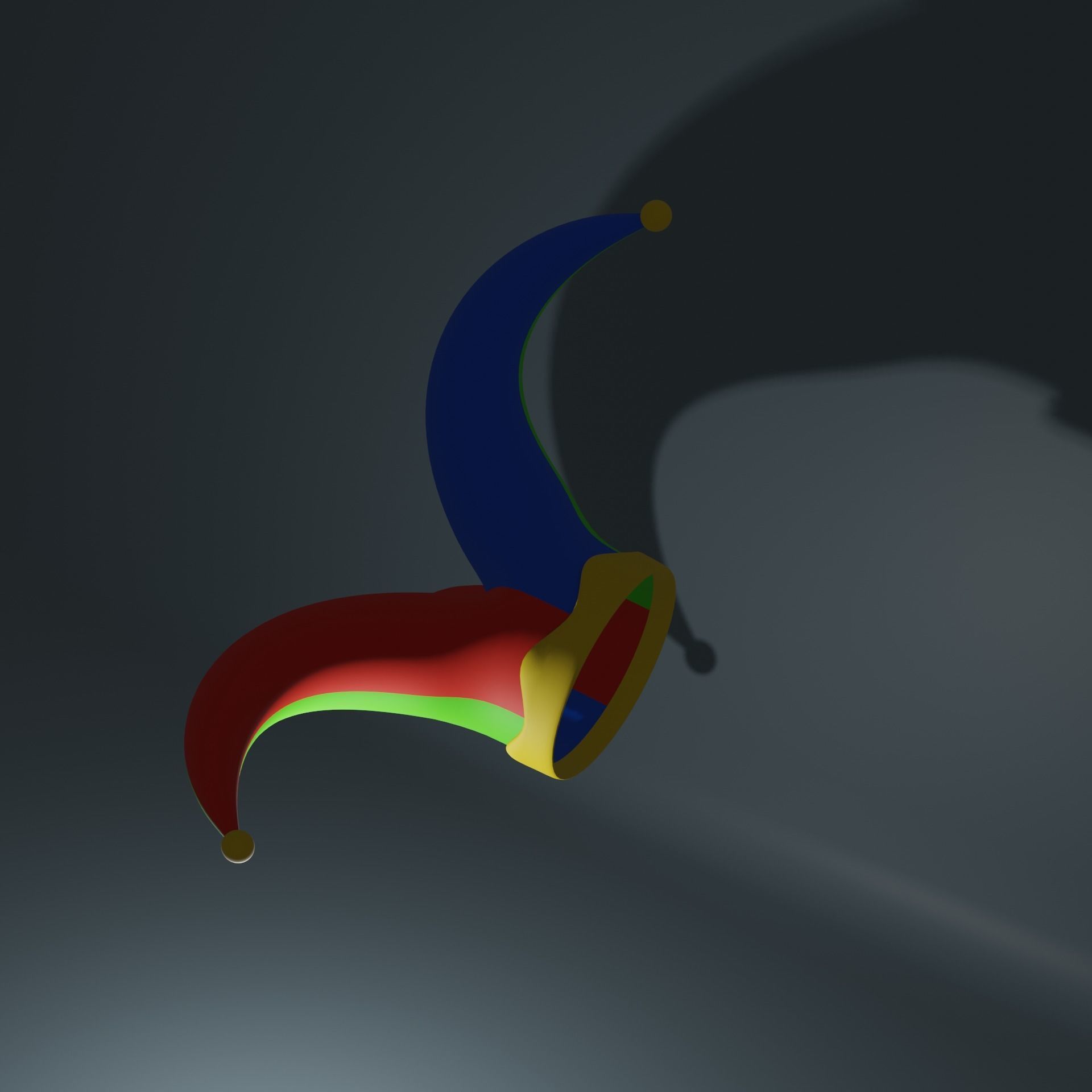 clown hat 3D model_3