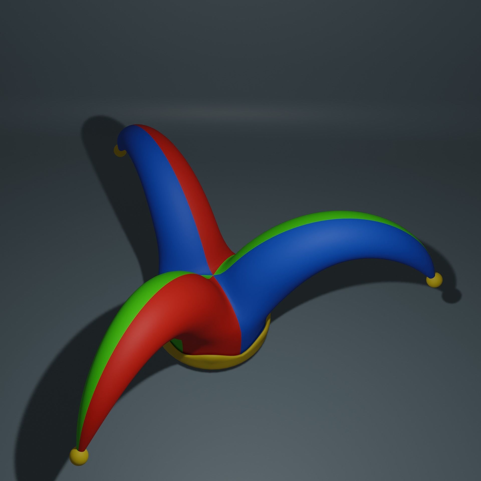 clown hat 3D model_2