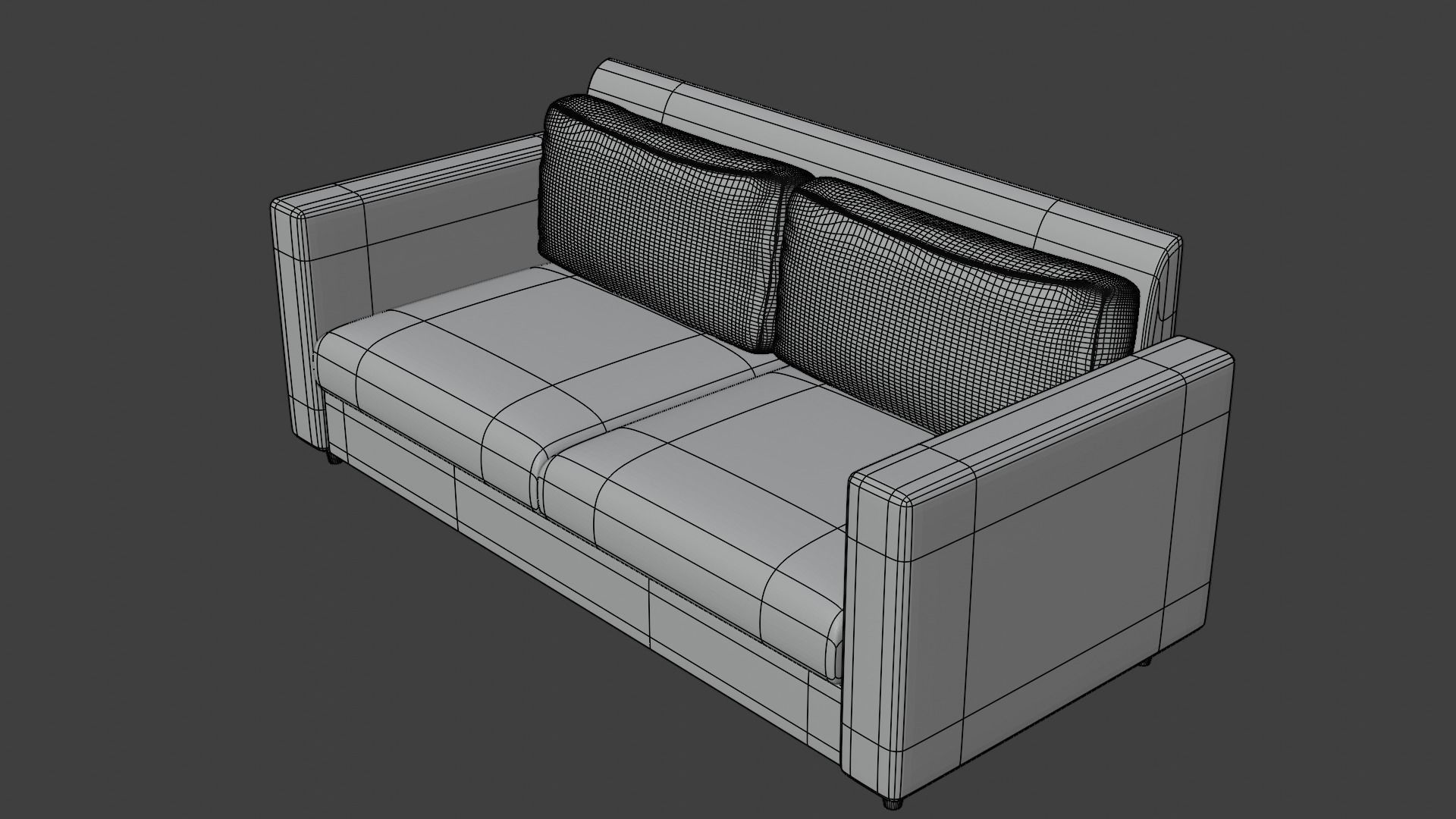2 seater sofas 3D model_1