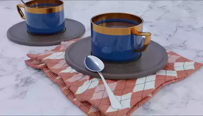 Coffee cup Free low-poly 3D model