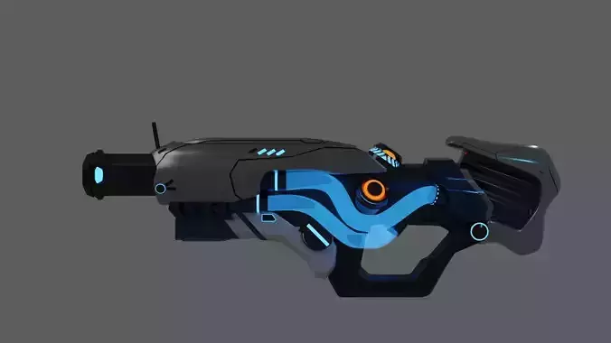 Si-Fi gun high poly