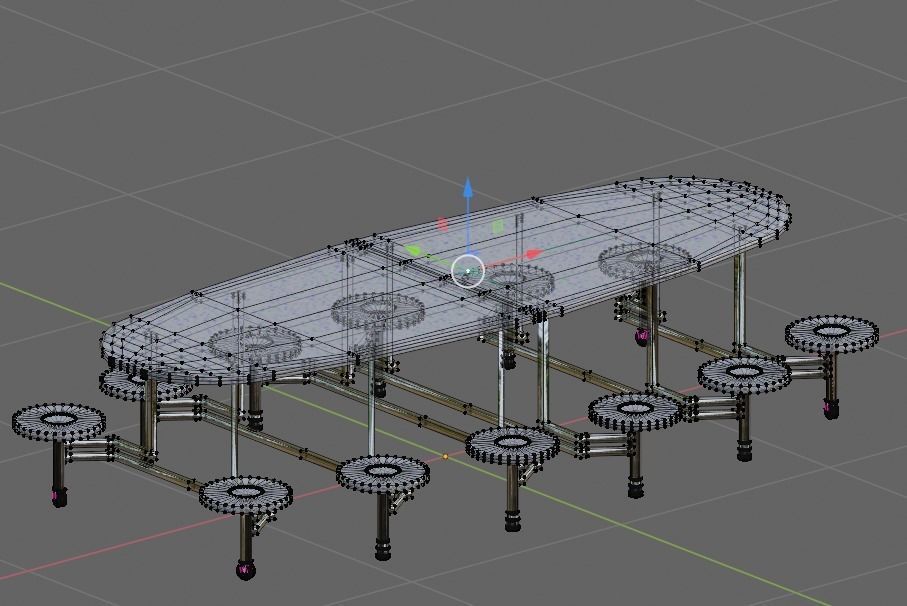 Low Poly Cafeteria Table Low-poly 3D model_5